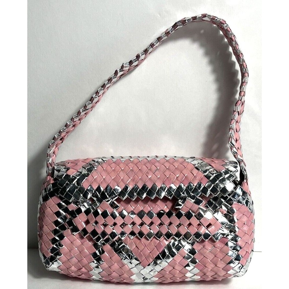 Handmade Purse Made from Duck Tape - Pink and Silver Purse - Unique and Useful